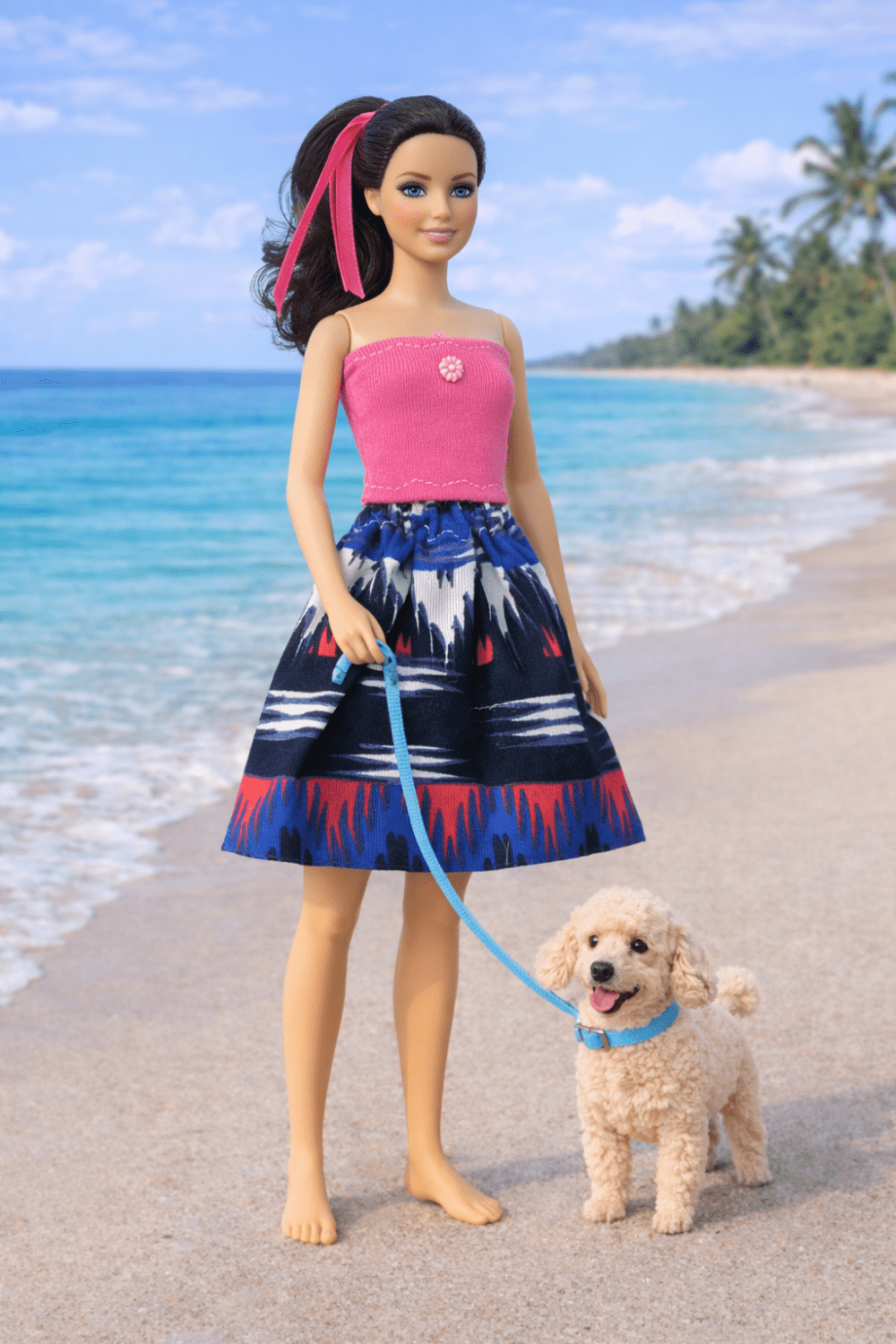 Goosey's Homemade Doll Fashion : Skirt & Strapless Tube Top Set (SKT_TUB_1) (Locally crafted. Community‑supporting)