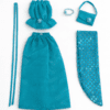Goosey's Homemade Doll Fashion : Evening Turquoise Glam Set (EVN_1) (Locally crafted. Community‑supporting)