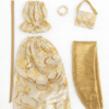 Goosey's Homemade Doll Fashion : Evening Gold Elegance Glam Set (EVN_4) (Locally crafted. Community‑supporting)