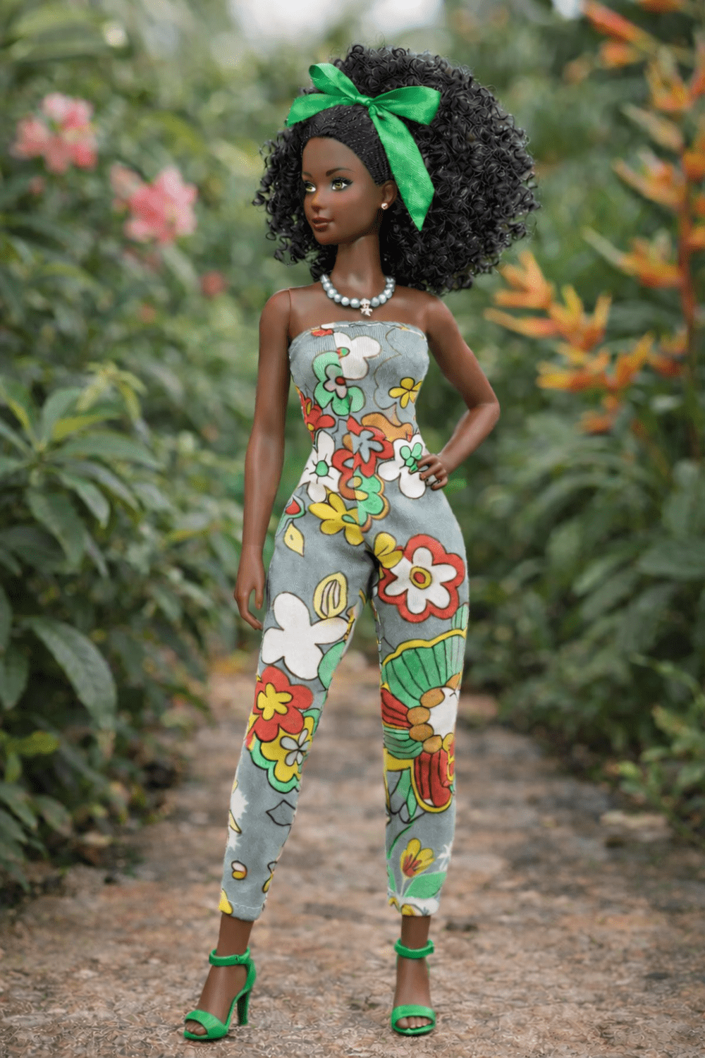 JPS_2a Goosey's Homemade Doll Fashion : Strapless Jumpsuit Set (JPS_2) (Locally crafted. Community‑supporting)