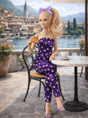 JPS_6 Goosey's Homemade Doll Fashion : Strapless Jumpsuit Set (JPS_6) (Locally crafted. Community‑supporting)