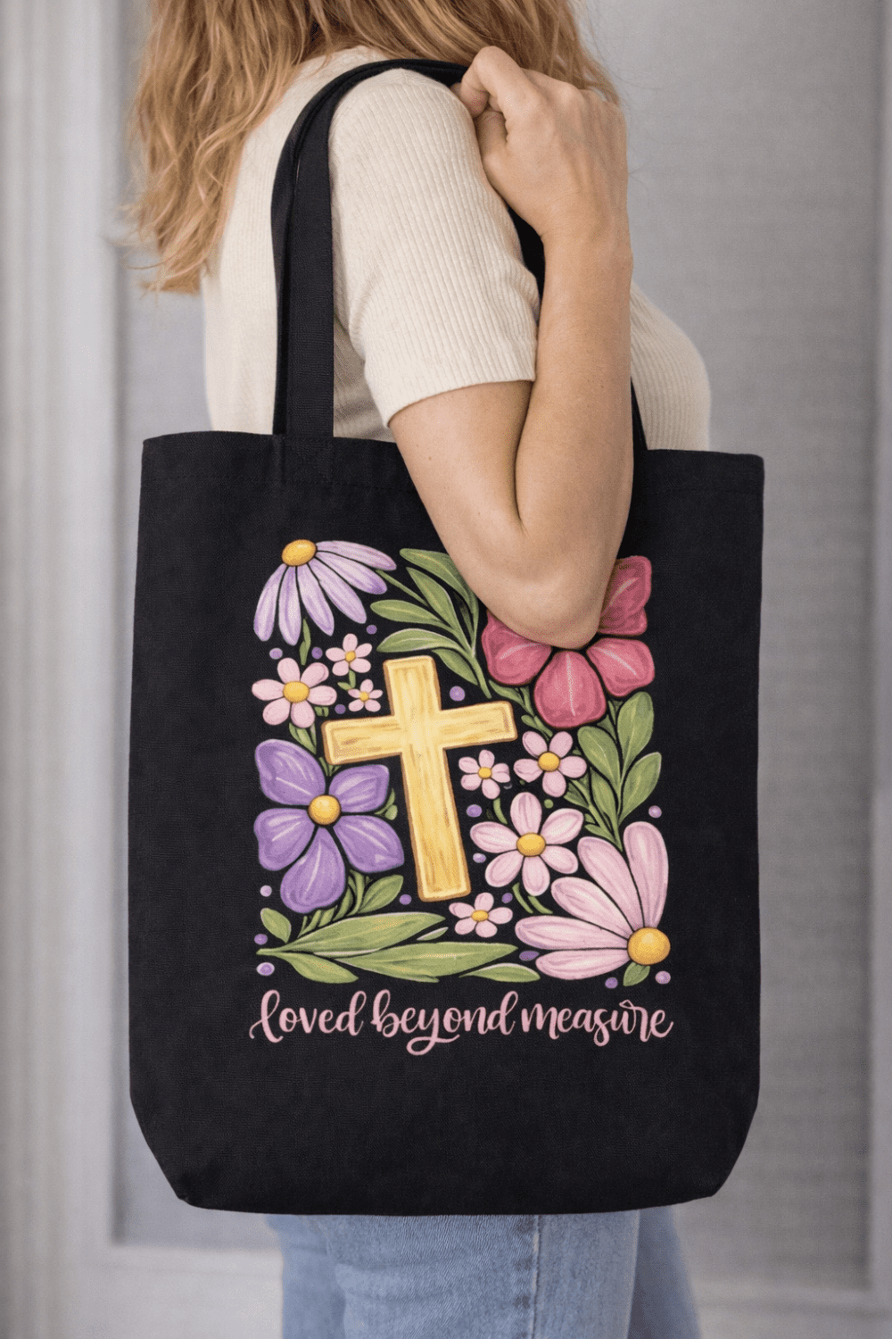 Design Corner : “Loved Beyond Measure” Floral Christian Cross Design (LBM) - 6 Different Colour Variants