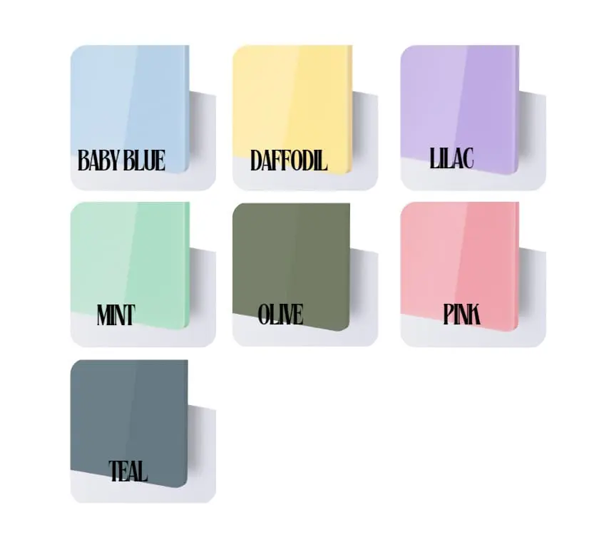 Laser Acrylic Shapes : Pastel Acrylic Range : Blank Oval Keychain with White Flower Charm