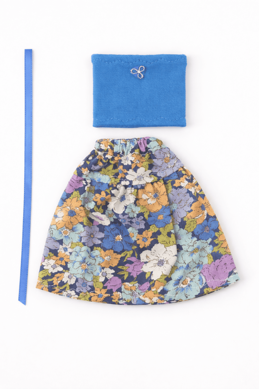 Goosey's Homemade Doll Fashion : Skirt & Strapless Tube Top Set (SKT_TUB_2) (Locally crafted. Community‑supporting)
