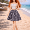 Goosey's Homemade Doll Fashion : Skirt & Strapless Tube Top Set (SKT_TUB_5) (Locally crafted. Community‑supporting)
