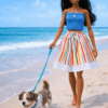 Goosey's Homemade Doll Fashion : Skirt & Strapless Tube Top Set (SKT_TUB_6) (Locally crafted. Community‑supporting)