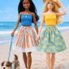 Goosey's Homemade Doll Fashion : Skirt & Strapless Tube Top Set (SKT_TUB_8) (Locally crafted. Community‑supporting)
