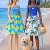 Goosey's Homemade Doll Fashion : Skirt & Strapless Tube Top Set (SKT_TUB_4) (Locally crafted. Community‑supporting)