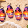 Laser Sublimation Blanks : 2mm Subli Lux Motel Keychain + 30mm Silver Split Keyring