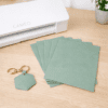 A4_FL_SageGreen_Cameo Direct UV Print : Direct to Litchi Faux Leather : A4 Sheets (Pack of 5) : Sage Green