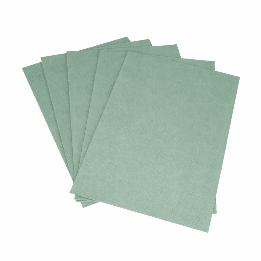 A4_FL_SageGreen_Pack of 5 Direct UV Print : Direct to Litchi Faux Leather : A4 Sheets (Pack of 5) : Sage Green