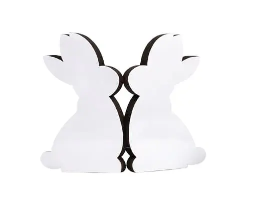 easter Sublimation Blanks : Sublimation‑Ready Glossy White MDF Easter Bunny Pair – 1.5 cm Thick