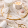 3 Piece Ribbon Chiffon Set D_1 Arts & Crafts : 3 Roll White Chiffon Ribbon Set (CRSW)