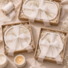 3 Piece Ribbon Chiffon Set D_2 Arts & Crafts : 3 Roll White Chiffon Ribbon Set (CRSW)