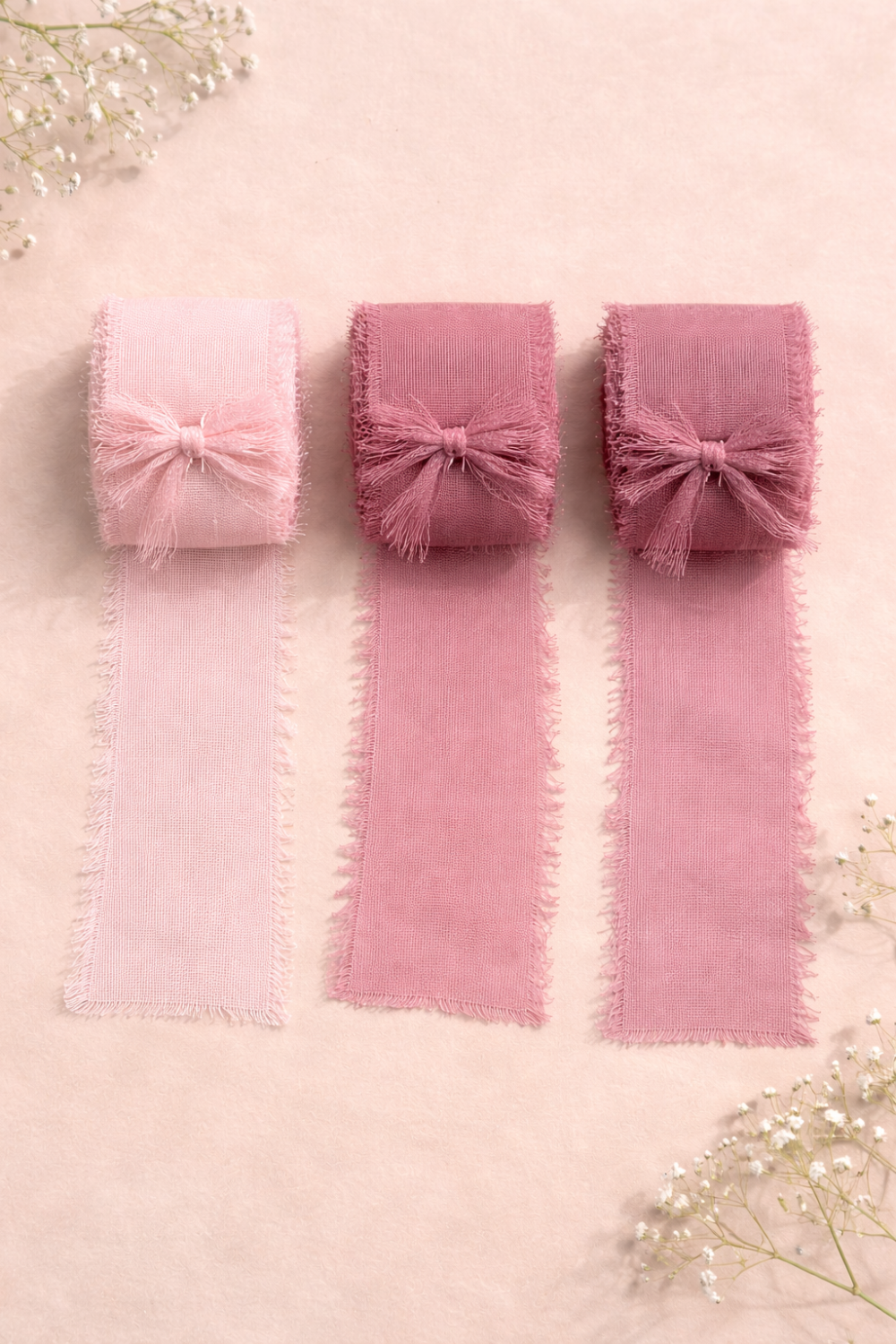 3 Piece Ribbon Chiffon Set Pink Arts & Crafts : 3 Roll Pink Chiffon Ribbon Set (CRP)