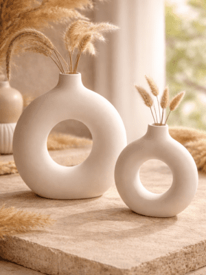 Nordic Style Vase Silicone Mould (NSVM) Pieces D1 Silicone Moulds : Nordic Small & Large Round Hollow Vase Silicone Mould (HVSM-SL)