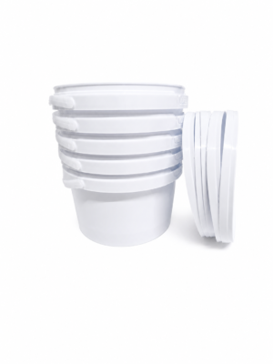 Storage Containers : 1.5l Bucket Fino White