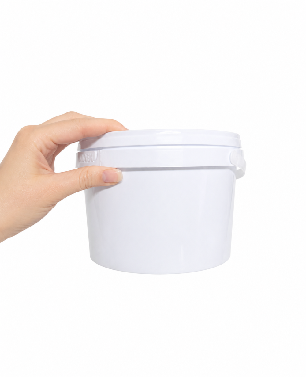 Storage Containers : 1.5l Bucket Fino White
