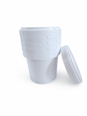 Storage Containers : 1l Bucket Fino White