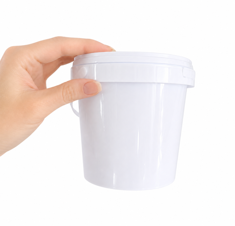 1l_Fino_Bucket_Single Hand Storage Containers : 1l Bucket Fino White