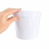 2.5L Fino Bucket SIngle Hand Storage Containers : 2.5l Bucket Fino White