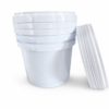 2.5L Fino Bucket_Set of 5 Storage Containers : 2.5l Bucket Fino White