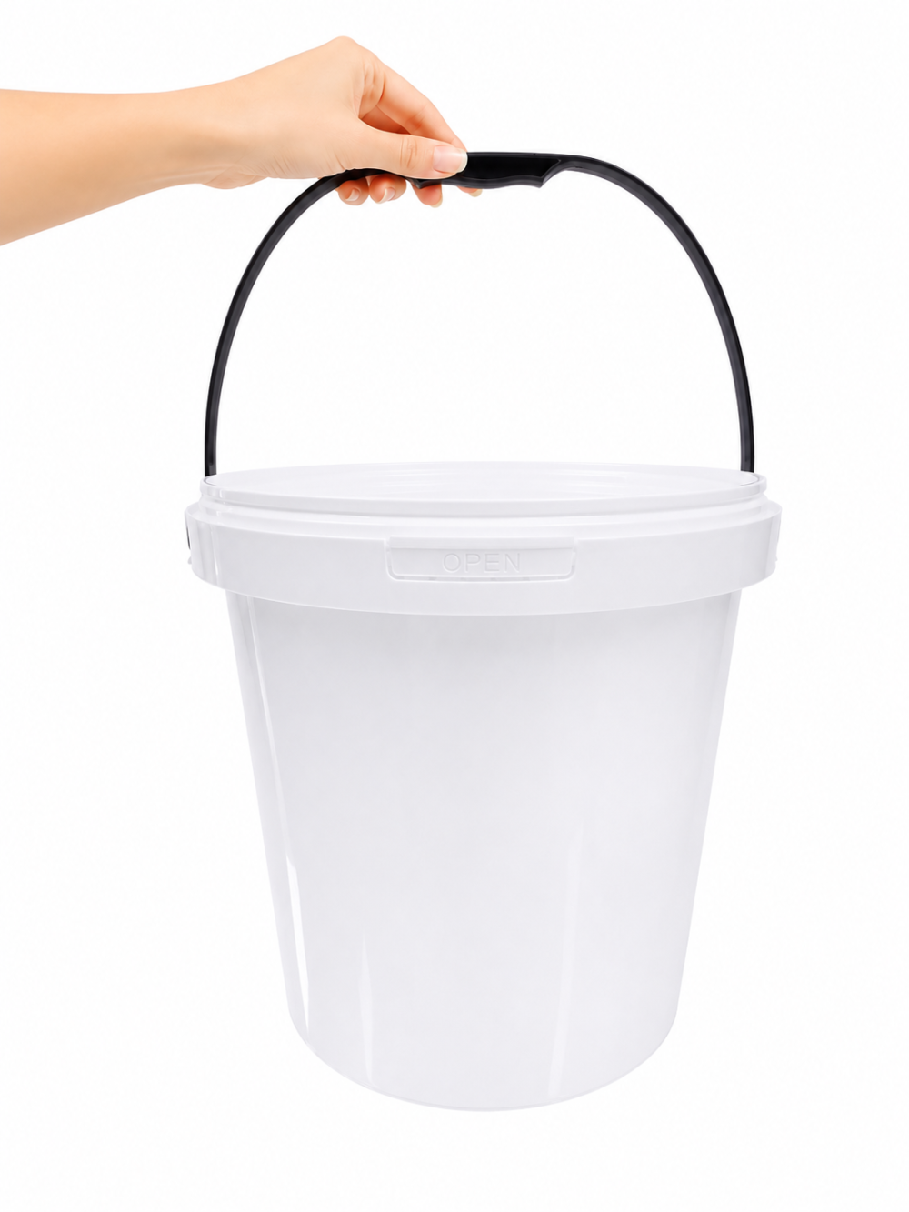 25L Titan Bucket Single Handle Storage Containers : 25l Bucket Titan White