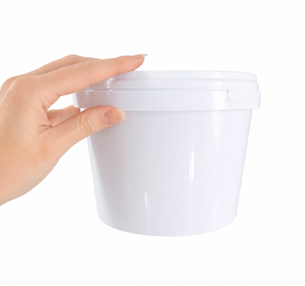 2L Fino Bucket_Single_Hand Storage Containers : 2l Bucket Fino White