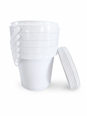 4l Fino Bucket Set of 5 Storage Containers : 4l Bucket Fino White