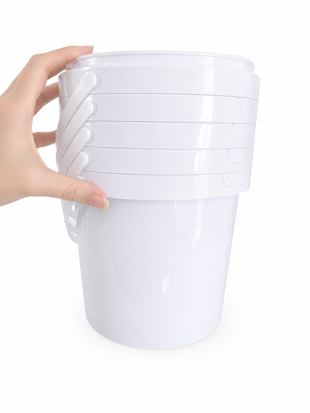 Storage Containers : 4l Bucket Fino White