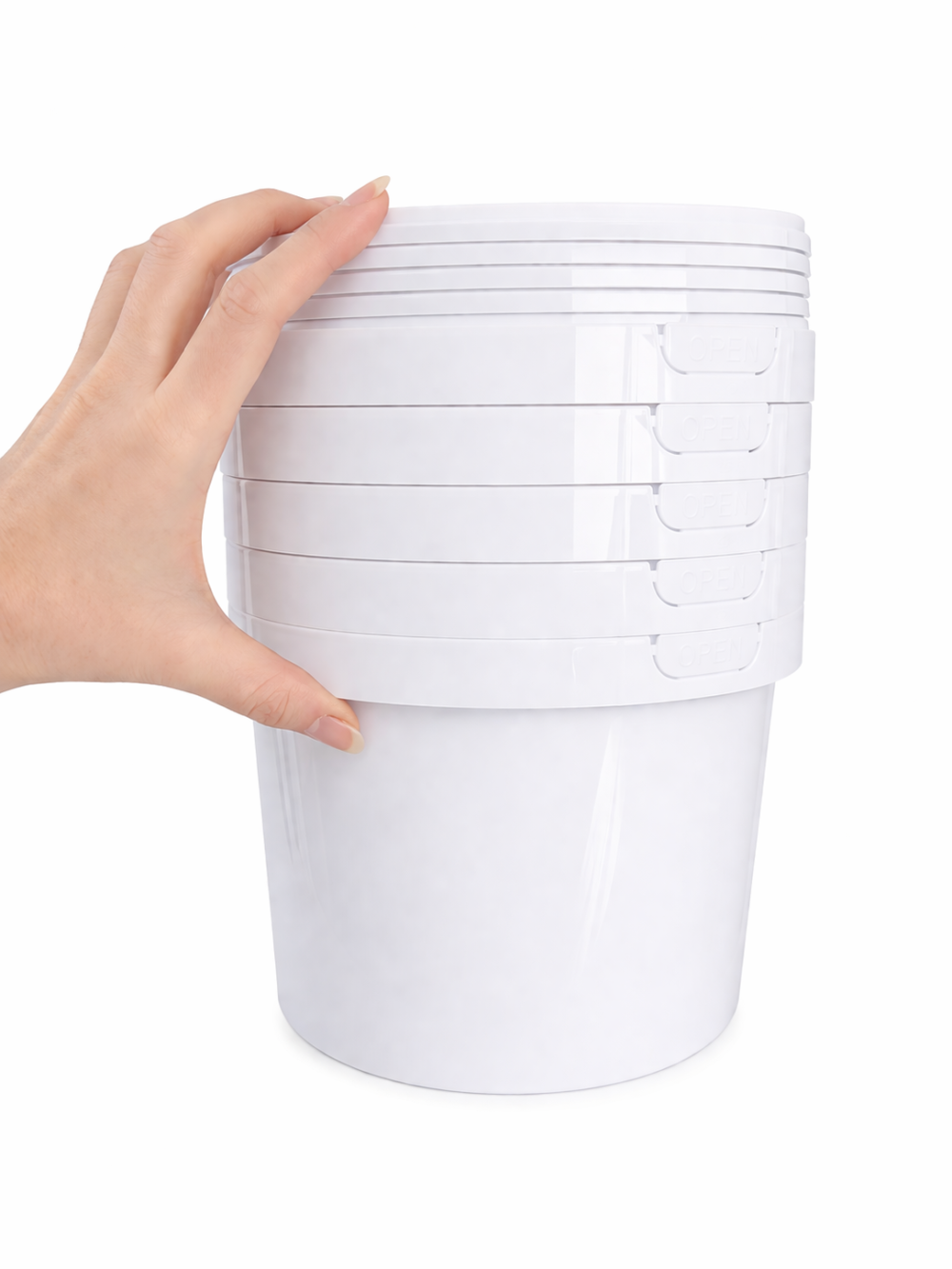 5l Fino Bucket Set of 5 Hand Storage Containers : 5l Bucket Fino White