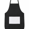 Sublimation Blanks : Adult Apron Black with white Pocket (ZZ)