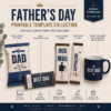 Design Corner : CANVA Download : 9 Father’s Day Designs with 18 Interchangeable Elements (Design 1)