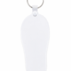 Laser Sublimation Blanks : Blank, 3mm Subli-Acylic Flip Flop Keychain with silver split keyring & clip