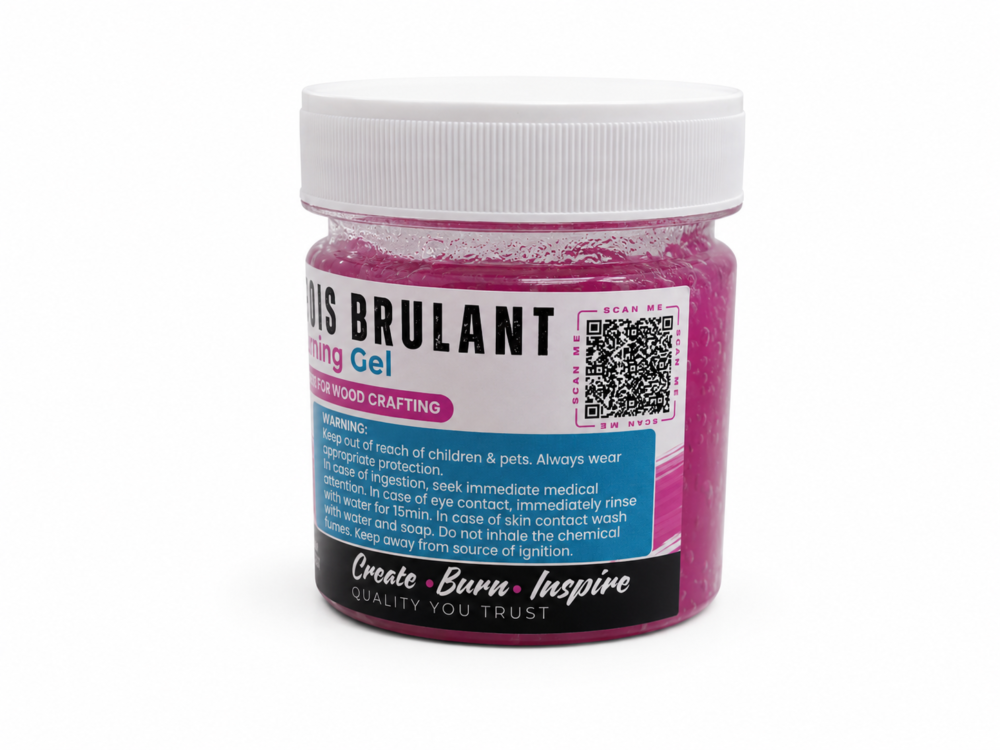 WB_Gel_NB_3 Arts & Crafts : Wood Burning Gel (Gel De Bois Brulant), Create, Burn & Inspire - Perfect for Wood Crafting