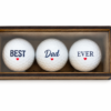 Best DAD Ever_3 Personalised Gifts : Best Dad Ever Golf Ball Gift Set with MDF Display Box