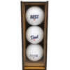 Best DAD Ever_4 Personalised Gifts : Best Dad Ever Golf Ball Gift Set with MDF Display Box