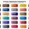 Gypsum Art : Gypso Pigment, 5g Sample Size Water-based High Concentration Pigment (30 Colours)