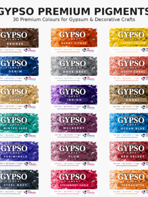Gypsum Art : Gypso Pigment, 5g Sample Size Water-based High Concentration Pigment (30 Colours)