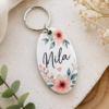 OvalKeychainMUP_6by4cm3 Laser Sublimation Blanks : Super Glossy 3 or 5mm Single or Double Sided Sublimation MDF 6 by 4cm OVAL Keychain + Silver Split Keyring