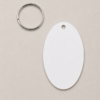 OvalKeychainMUP_6by4cm4 Laser Sublimation Blanks : Super Glossy 3 or 5mm Single or Double Sided Sublimation MDF 6 by 4cm OVAL Keychain + Silver Split Keyring