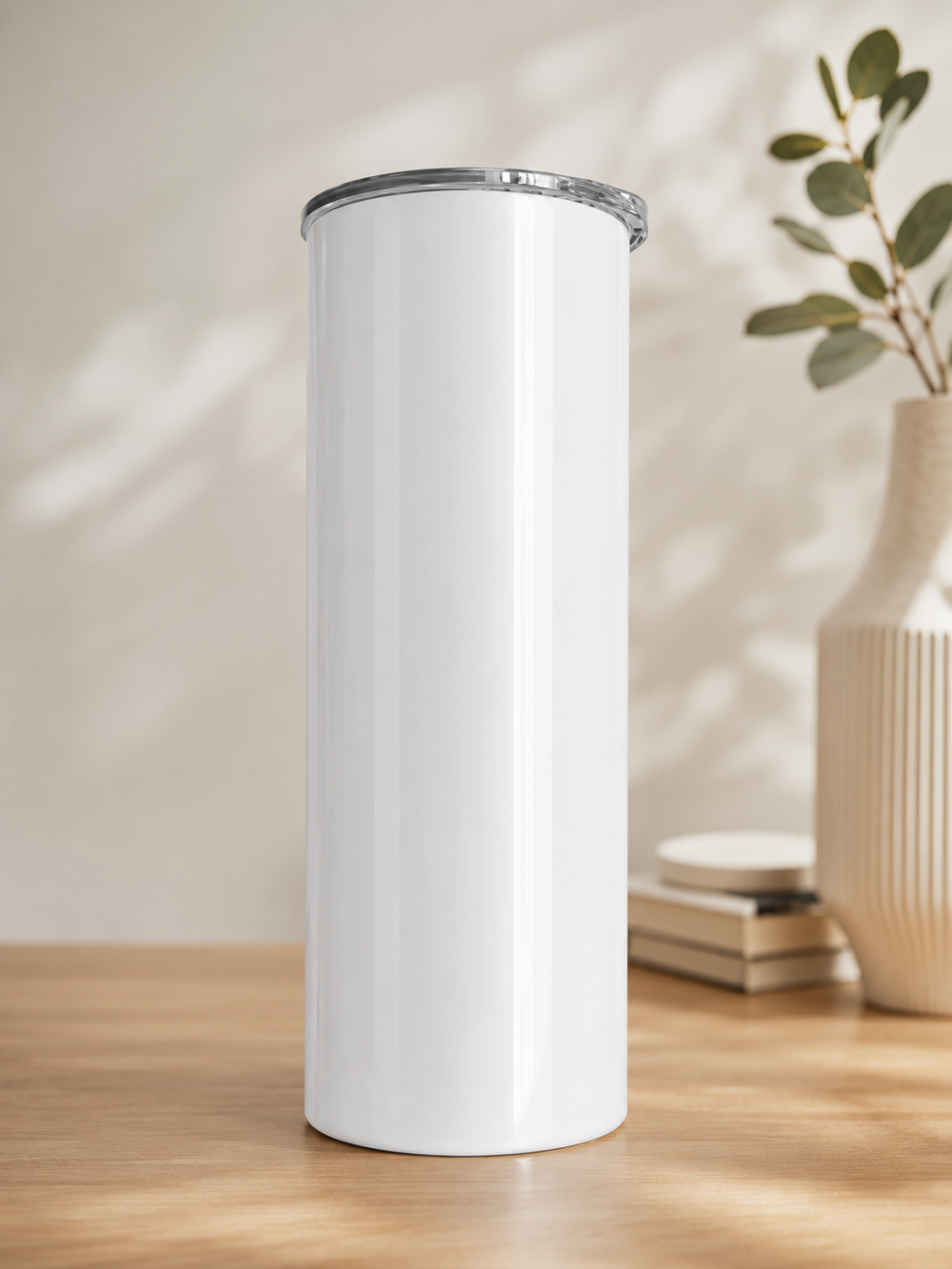 20oz Curved White Tumbler 2 Sublimation Blanks : 20oz White Curved Edge Bottom Tumbler (TTX)