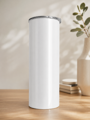 20oz Curved White Tumbler 2 Sublimation Blanks : 20oz White Curved Edge Bottom Tumbler (TTX)