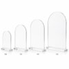 ArchedBoards_WithStand Laser Blanks : 3mm CLEAR Acrylic Arched Boards with lip & 5mm Clear Acrylic Stand (A6, A5, A4, A3)
