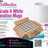 Sublimation Blanks : 11oz White A Grade Mugs (Individual or box of 36)
