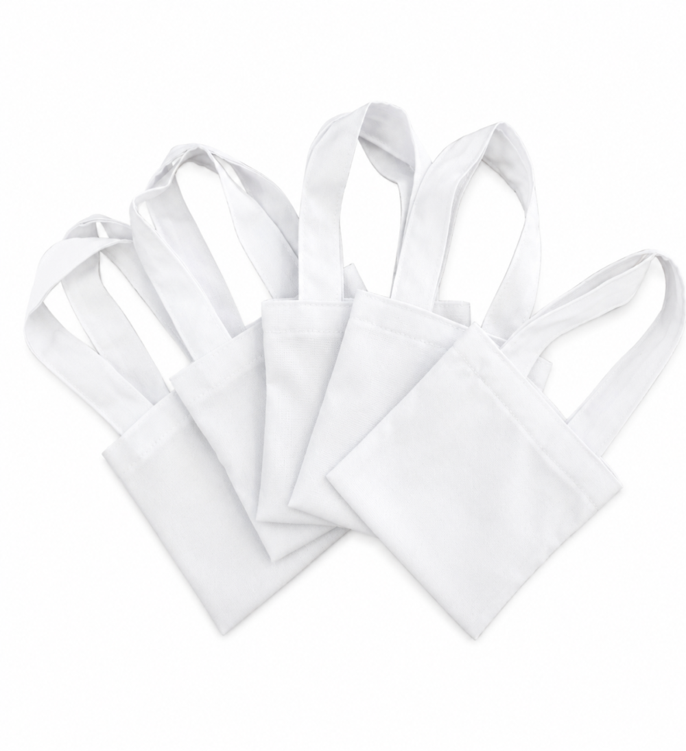 Sublimation Blanks : Mini Tote Bags (Packs of 5)