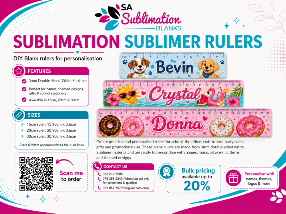 Rulers_Sublimer_All3 Sublimation Blanks : 3mm Sublimation Sublimer Rulers (15cm, 20cm, 30cm)