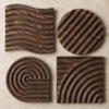 Silicone Mould : 4-Piece Geometric Coaster & Mini Tray Silicone Mould Set (4Retro)