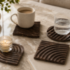 Silicone Mould : 4-Piece Geometric Coaster & Mini Tray Silicone Mould Set (4Retro)