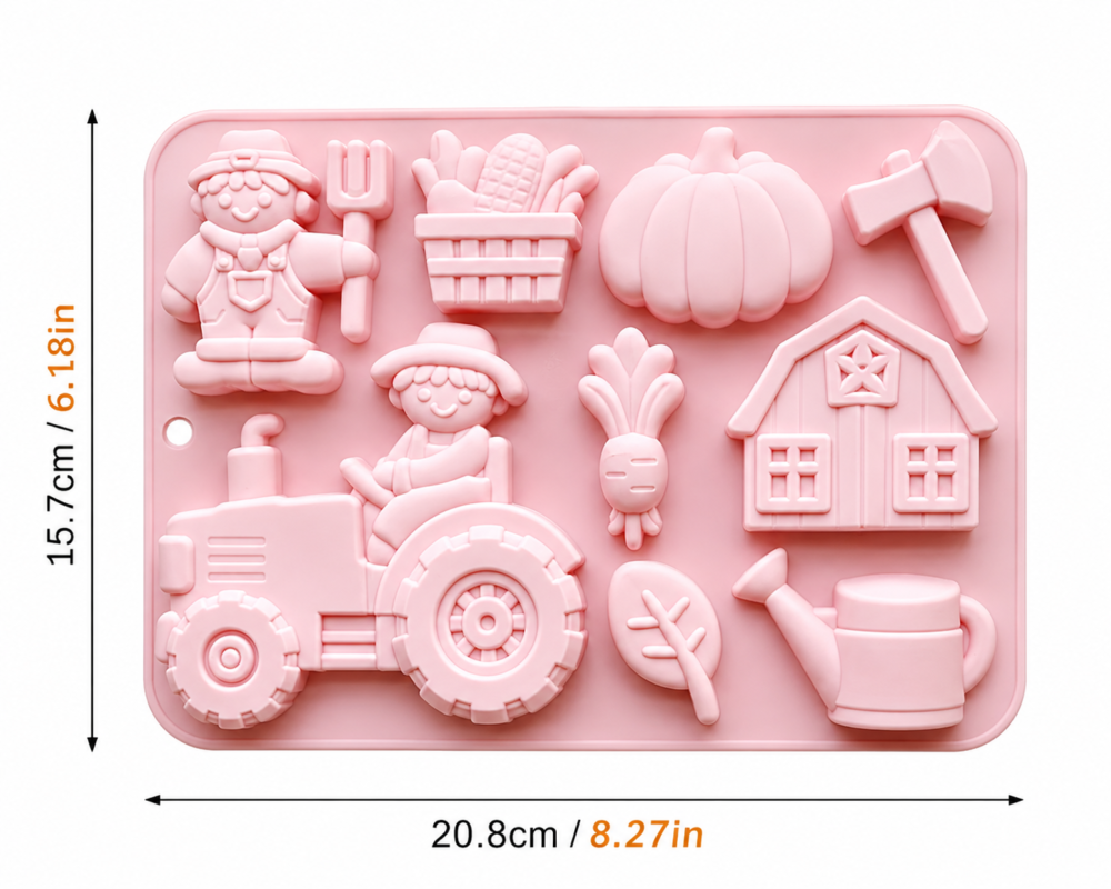 Farm6 Silicone Mould : Farm Life Silicone Mould (9 Cavity)